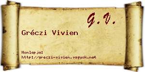 Gréczi Vivien névjegykártya